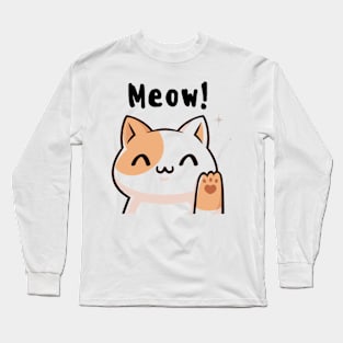 why does my cat meow at night Long Sleeve T-Shirt